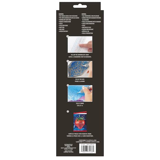 8.5" x 11" Strawberry Diamond Art Kit with Wooden Frame by Make Market®